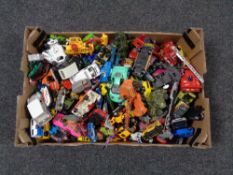 A box of mid century and later die cast vehicles, Matchbox,