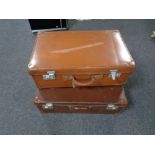 Two vintage luggage cases