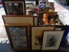 A quantity of framed pictures and prints, Frank Sherwin signed print 'Old Hastings',