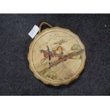 A hand painted limited edition native American hand drum with beater