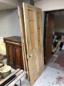 Four pine interior panel doors