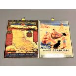 Two reproduction porcelain railway plaques; British Railways and North Eastern Railways.