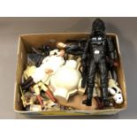 A collection of unboxed Star Wars action figures including Obi-Wan Kenobi, Anakin Skywalker,