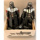Two large Star Wars Darth Vader figures, one in original packaging, other Darth Vader collectables,