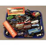 A collection of mostly unboxed die cast vehicles; LNER, Beamish Tramways, Royal Mail,