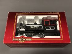 A Bachmann Big Haulers model Ely-Thomas Lumber Co. engine, boxed.