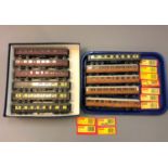 Hornby - Eleven various railway carriages/cars, unboxed as illustrated.