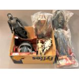 A collection of Disney Star Wars figures including three Kylo Wren, two in original packaging,