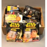 A collection of Star Wars The Official Figurine Collection die cast figures and accompanying