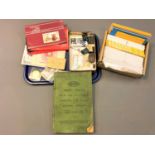 A group of collectables including LNER General Appendix dated 1947, bus tickets, stamps,