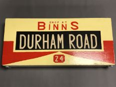 An interesting scratch-built Binns tram sign,