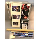 A quantity of Star Wars film posters, Star Wars Episode III cardboard cut out stand,