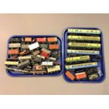 A collection of rolling stock including Tenshodo carriages, unbranded die cast rolling stock etc.