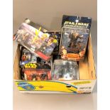A collection of Hasbro and Disney boxed Star Wars figures : Darth Vader, Twilight of The Republic,
