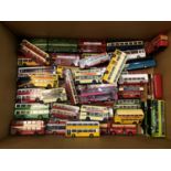 A large quantity of unboxed die cast buses by Corgi and Exclusive First Editions (EFE),