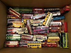 A large quantity of unboxed die cast buses by Corgi and Exclusive First Editions (EFE),