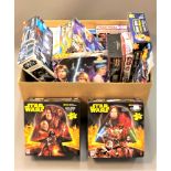 A collection of Star Wars jigsaw puzzles, panoramic puzzles,