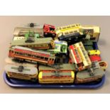 A collection of Corgi and other die cast tram cars, approximately 26.