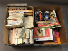 A collection of magazines and scrap books relating to trains and North East transport,