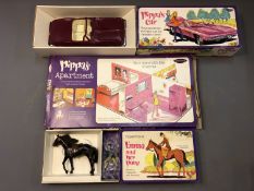 Palitoy Pippa toys: Pippa's Car, Pippa's Friend Emma and her Pony, Pippa's Apartment,