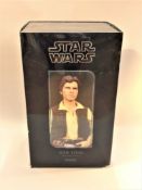 A Sideshow Collectables Star Wars figure : Hans Solo, in original retail packaging.
