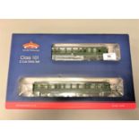 Bachmann - 32-285 Class 101 2 Car DMU BR Green with Speed Whiskers, boxed.