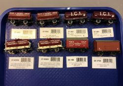 Bachmann - Eight various railway wagons including North East models, unboxed as illustrated.