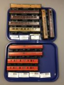 Bachmann - Four Royal Mail carriages, together with seven others various.