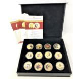 The London Mint Office - Twelve 1952-2012 Diamond Jubilee Photographic proof coin collection,
