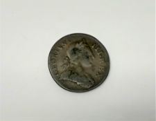 A 1772 half penny (Georgius error).