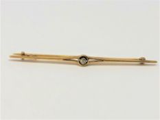 A 14ct gold antique diamond brooch