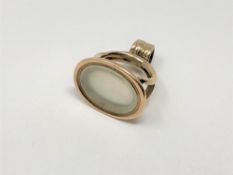 An early 19th century gold mounted hardstone fob