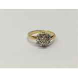 An 18ct gold diamond ring, 2.2g.