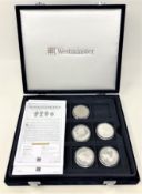 Westminster Coins - Five coins from the Queen Elizabeth Coin collection including four in sterling