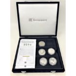 Westminster Coins - Five coins from the Queen Elizabeth Coin collection including four in sterling