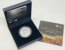 The Royal Mint - The 200th Anniversary of the Battle of Waterloo 2015 £5 silver proof coin, 28.28g.