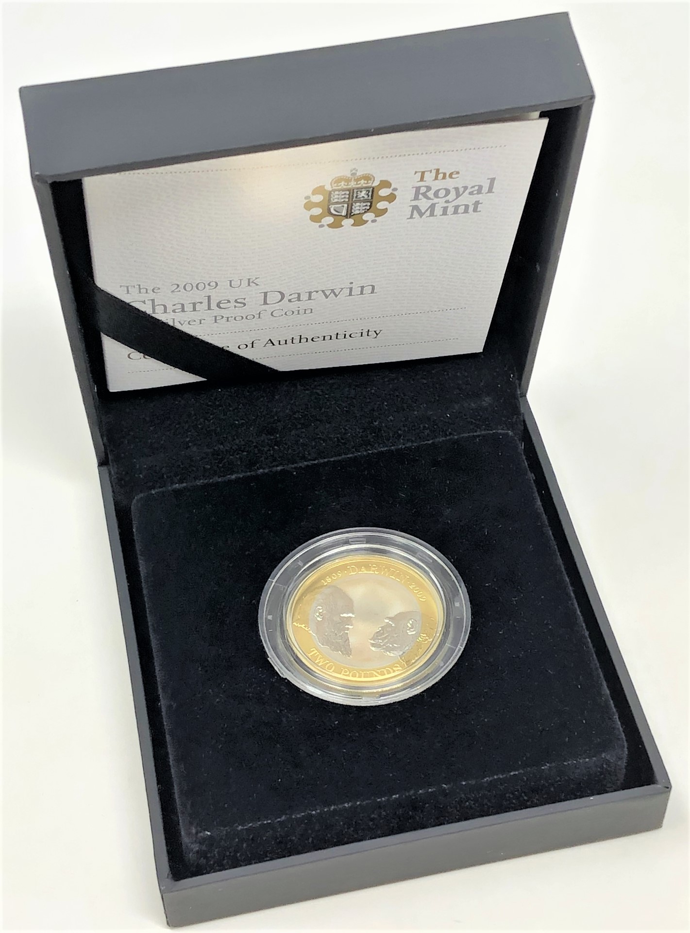 The Royal Mint - The 2009 Charles Darwin £2 silver proof coin, 12g.
