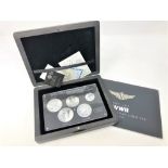 Monnaie De Paris - WW II Allied Coin set, silver 2015, limited edition 0243/1945, with certificates,