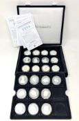 Westminster Coins - The Queen Elizabeth Crown Collection, series of twenty-two coins (two missing),