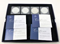 The London Mint Office - Four silver coins from the Fabulous 12 series, Mexico Libertad,