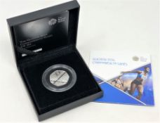 The Royal Mint - The Glasgow 2014 Commonwealth games UK 50p silver proof coin.