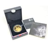 The Royal Mint - The 60th Anniversary of the Queen's Coronation UK £5 gold plated Silver proof coin,