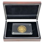 A 2015 five pound gold coin, limited no. 9/49, 40.04g.