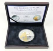 The London Mint Office - The Boudica 5 oz fine silver coin 999/1000, 155.5g, diameter 65 mm.