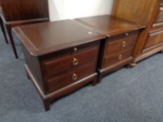 A pair of Stag Minstrel bedside stands (a/f)