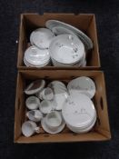 Two boxes of German continental china, Raymond Lowry design.