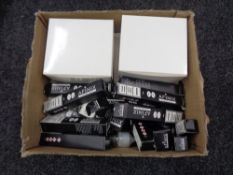 A box of approximately 100 Afinix vape liquid and pods various