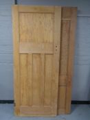 A pair of 1930's pine doors