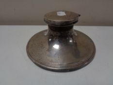 A silver inkwell