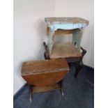 An Edwardian piano stool,